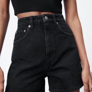 Black Jean Shorts (Mom jean)